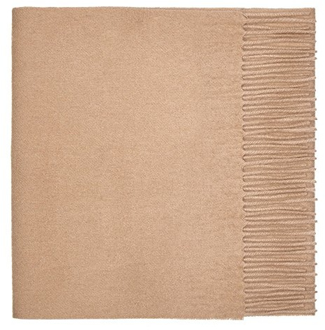Lona Scott 100 % lammull enkel halsduk, Beige, En Storlek