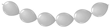Folat falksson Metallic Ballon Girlande Ketten-Ballons Party-Deko Silber 300