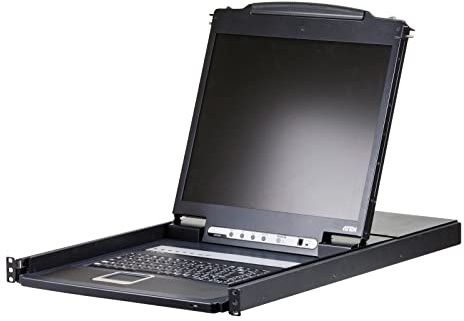 ATEN CL1308N KVM-Switch, 48cm TFT, VGA, PS/2-USB, 8 Port, Tastaturlayout D