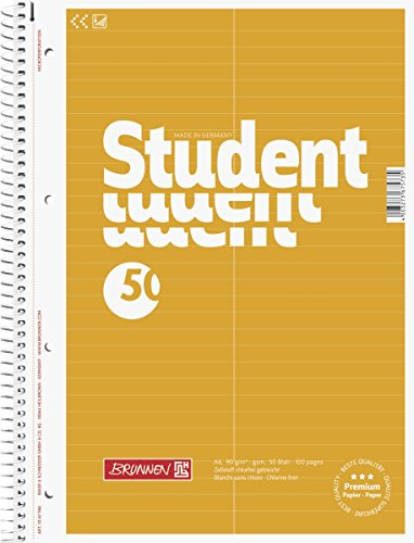 Brunnen 1067946 Notizblock/Collegeblock Student Vokabeln (A4, 50 Blatt, Lineatur 53, 2 Spalten, 90 g/m²)
