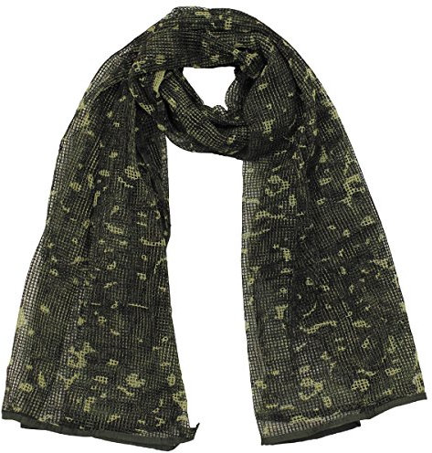 MFH Netzschal Tarnschal 190 x 90 cm Schal Halstuch Kopftuch Tarnschal Camouflage (Flecktarn)