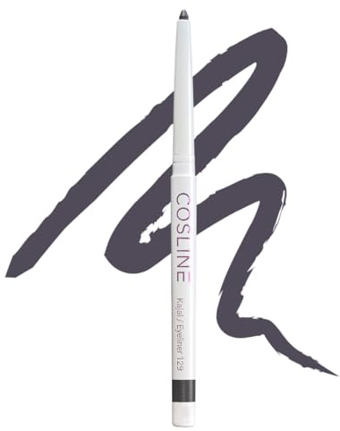 COSLINE Kajal Eyeliner Aubergine 129, Wasserfest, Nicht so hart wie Schwarz
