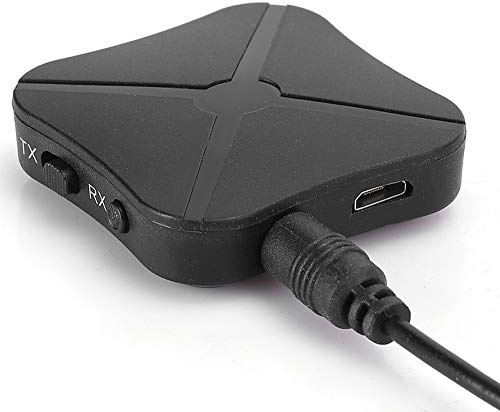 Hopcd Adaptador Bluetooth 5.0 Audior para Receptor estéreo, Receptor de Audio de música HiFi inalámbrico 2 en 1 con Cable para de Sonido estéreo de música HD