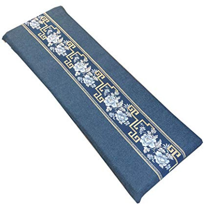 Auflage Bankpolster Bequeme Kissen Auflage für Garten Bank,5 cm dick,für Innen- und Außenbereich,Bierbank-Auflagen,Schaumstoffpolster für Hussen Bierbankgarnituren-Blau 87×28×4cm(34×11×1.6in)