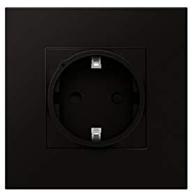 Legrand 741871 2P+T Stromversorgung für elektrische Geräte, Schwarz, 6 x 8,5 x 8,5 cm
