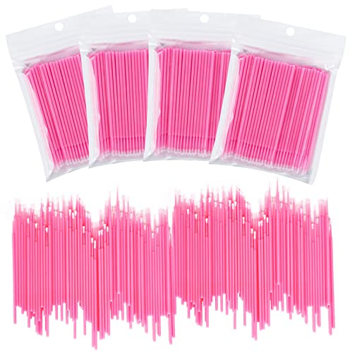 BQ Lash Pink Einweg Microbrush BürstenEinweg Microbürsten Wimpernbuerste für Wimpernverlängerung 400pcs (400pcs-Pink)