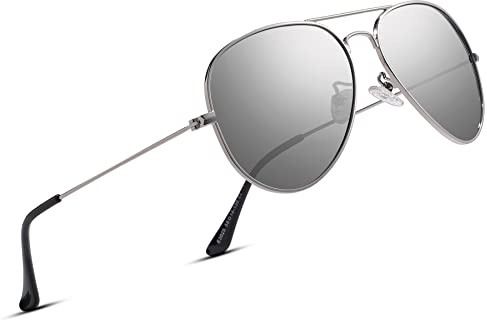 COASION Pilotenbrille Herren Damen Polarisierte Sonnenbrille Fliegerbrille Piloten Sonnenbrillen UV400 Schutz Metallrahmen