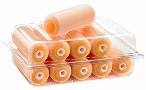 Colorus Superflock Lackierwalze 11 cm beidseitig rund 10er Pack | Superflock Heizkörperrolle für streifenfreies Lackieren - geeignet für Wasserlacke und Möbel