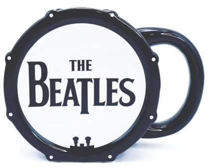 Half Moon Bay The Beatles Shaped Kaffeetasse Drop T Logo Drum Nue offiziell Schwarz Boxed One Size