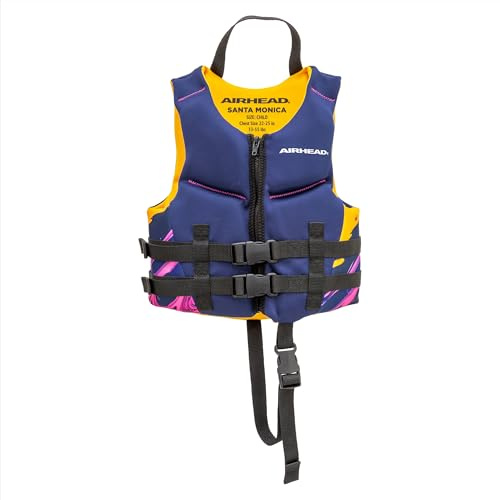 Airhead Santa Monica Life Vest Child Size Navy L70, Less than33-55 lbs.