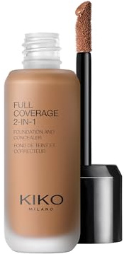 KIKO Milano Full Coverage 2 In 1 Foundation & Concealer N125, Fond De Teint/Correcteur 2 En 1 À Couvrance Élevée