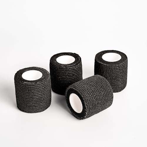 TATTOOSTOCKS 24 12 6 Band Bandage Tape Sport Tape Crossfit Finger (Schwarz) (6)
