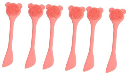 minkissy 3er-set Gesichtsbürstengriff Silikon-hautreinigungsbürste Sanfte Borsten Für Peeling-serum Tragbares Hautpflege-tool 2 Stück X 3