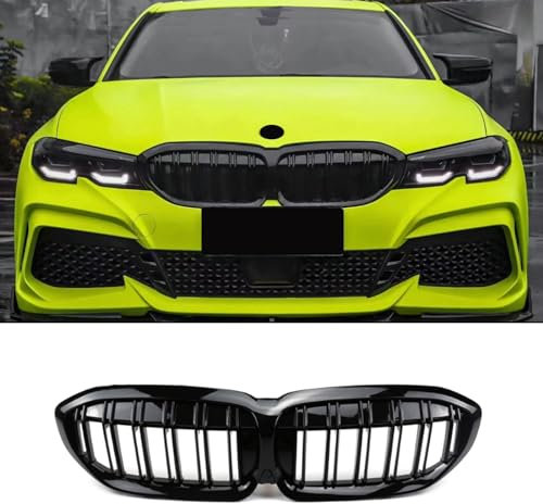 Hengjiayao G20 G21 Griglia radiatore per BMW serie 3 G20 G21 Nero Rene G20 Sport Grill G21 Anteriore renale Doppia griglia 2019 2020 2021 2022 (For 3er G20 2019-2022)