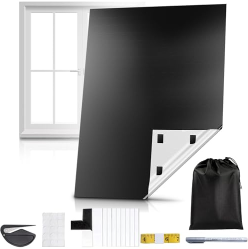 WDAFLG 100% Tenda Oscurante, 200 x 146 cm Impermeabile e Resistente ai Raggi UV Tende Camera da Letto, con Accessori, Oscuranti per Finestre Adatta per Camera da Letto, Soppalco, Studio