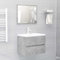 DYRJDJWIDHW set mobili bagno completo,mobile bagno 60 cm con lavabo da appoggio,Set Mobili da Bagno 2 pz Grigio Cemento in TruciolatoAdatto per bagni, cucine
