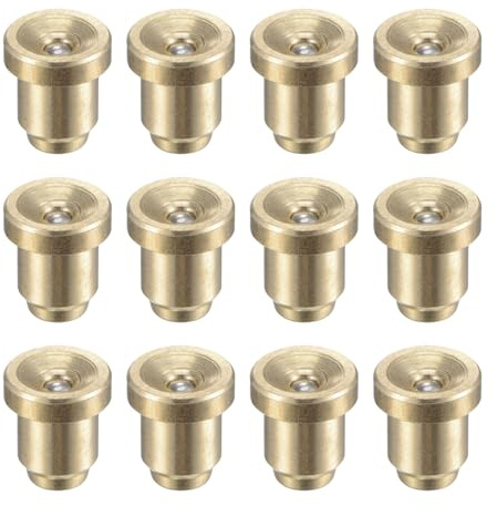 QUARKZMAN Flangia Pulsante in Ottone Tazza Olio Grasso 6mm Oliatore a Sfere per Sistema di Lubrificazione 12pz