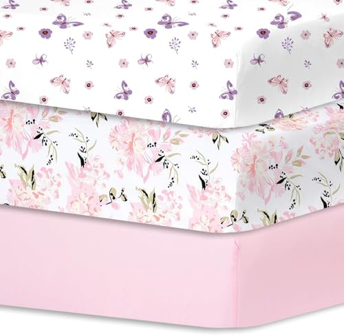 Little Grape Land Spannbettlaken 70x140cm, 3er Set Babybett Kinderbett | Weiche Mikrofaser, atmungsaktiv, mit 360° Rundum-Gummizug, Oeko-TEX zertifiziert und pflegeleicht für den täglichen Gebrauch.