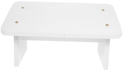 SOPOTUTU Poggiapiedi in Legno Bianco Supporto Ergonomico Multi-funzione per Utilizzo Sotto Scrivania in Casa, Design Naturale e Confortevole