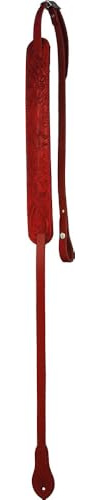GREMLIN Embossed Leather Mandolin Strap, Red