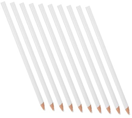 White China Marker Pencils 10 Pcs Wooden Marking Pencils | Fabric Marking and Sewing Projects, Grease Pencil and Chalk Pencils, Portable Pack for Artists and Students