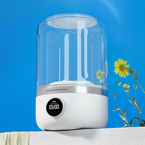 Mini machine à laver, lave-linge à cuve unique de 1,2 L pour le nettoyage des sous-vêtements, avec fonction minuterie, pour le petit linge dans les appartements, les dortoirs, les hôtels