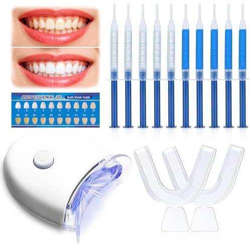 Kit Blanqueador Dental,Geles Blanqueadores,Kit de Cuidado Incluye Bandeja Bucal y Caja,Blanqueamiento Suave y Efectivo,Uso doméstico fácil,para Dental Limpieza y una Sonrisa Más Blanca