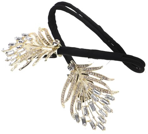 LIFKOME Eleganter Goldfarbener DIY Dutt haarclip mit Federschmuck Französischer Twist Haarnadel für Damen und Mädchen Einfacher Haarknoten macher für Langes und Mittellanges Haar