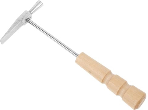 SOLUSTRE Kalimba Stimmhammer aus Metall mit Holzgriff Kompakter Klavierstimmhammer zur Klangpflege Tragbarer Langgriff Stimmgerät für Kalimba und Musikinstrumente