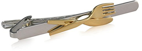 LINDENMANN Krawattenklammer Krawattennadel Messer + Gabel