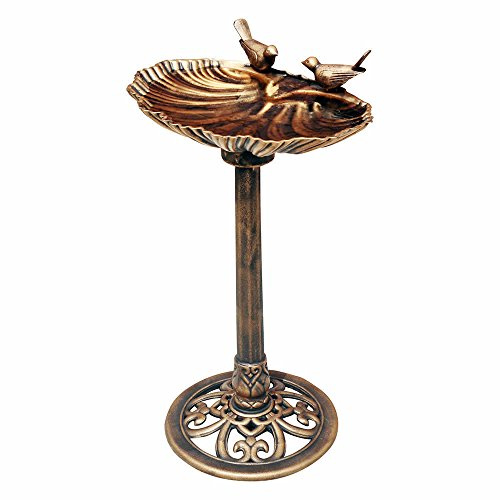 Kingfisher Plastique Bain d'oiseaux Effet Bronze