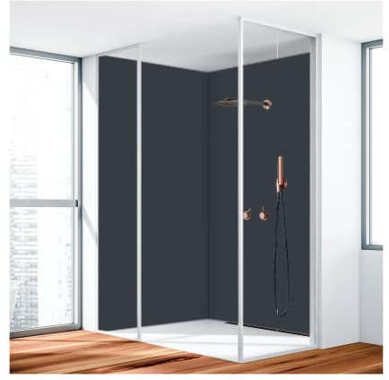 KERABAD Duschrückwand, Badrückwand, Duschverkleidung aus 3 mm Alu-Verbundplatte, 80x200cm,Anthrazit RAL 7016