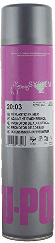 U-POL S2003/AL Transparent Fast Drying 1k Universal Plastic Primer 450ml Aerosol Easy To Apply Promotes Adhesion Of Paints/Adhesives/Sealants