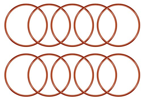 sourcing map Silicone Joint torique VMQ Anneaux Joint étanchéité Rouge 10Pcs 45mmx41.2mmx1.9mm