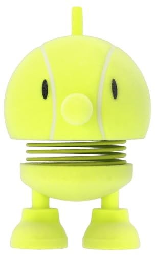 Hoptimist Tennis Bumble – Wobbly Figure Decoration for Tennis Fans and Sports Enthusiasts – Scandinavian Desk and Office Gadget – Fun Gift for Players and Coaches – 7.5 x 5.8 cm – Small – Yellow