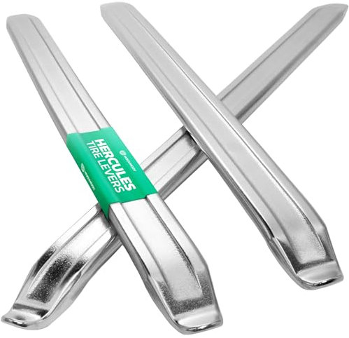 MOOVMOOV Reifenheber Hercules - 30 cm gehärteter Stahl - 3er Set - Ergonomische Doppelspitze - Motorrad, Roller, Quad, E-Scooter, Schubkarre, Rasenmäher