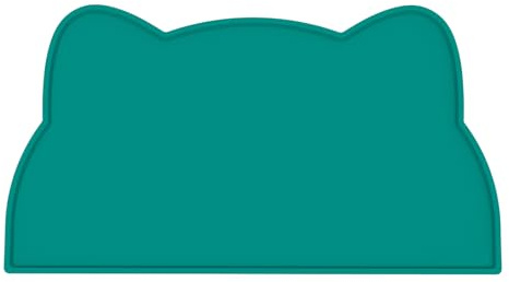 Tapis Gamelle Chat et Chien, Tapis Silicone Bol Antidérapant Tapis de Nourriture pour Animaux Imperméable (52x30 cm, Vert MARRS)