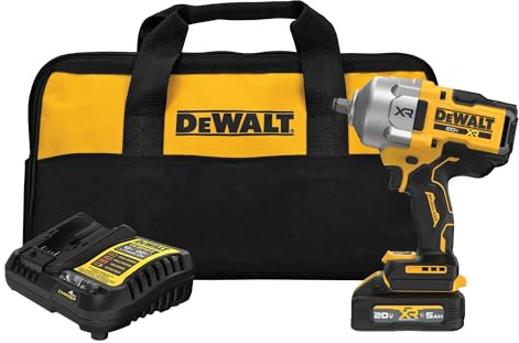Dewalt - Kit de llave de impacto inalámbrica de 20 V MAX, anillo de cerdo de 1/2 pulgadas, batería y cargador incluidos (DCF961GP1)