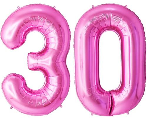 FUNFEST Ballons 30. Geburtstag Rosa Riesig 100cm