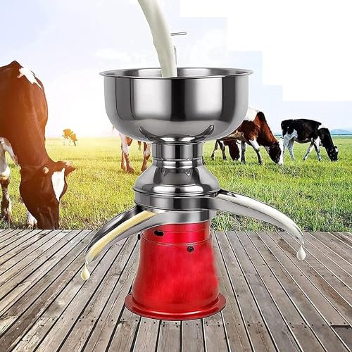 FLEAGE Espumadera centrífuga de Leche eléctrica para la producción casera de Leche desnatada Fresca y cremosa - Fácil de Usar y Limpiar