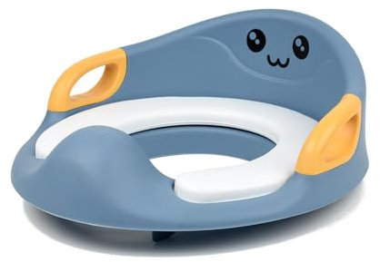 Baby Toilettensitz für Töpfchentraining mit Griffen passend für runde, ovale & eckige Toiletten Rutschfest mit Spritzschutz Leicht Perfekt für Reisen