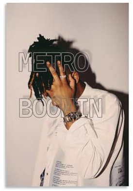 DDRPAD Metro Boomin-Poster, Rapper-Poster, Leinwand, langlebig, farbecht, Wandkunst, dekoratives Gemälde für Wohnzimmer, Schlafzimmer, Heimdekoration, 20 x 30 cm, ungerahmter Stil