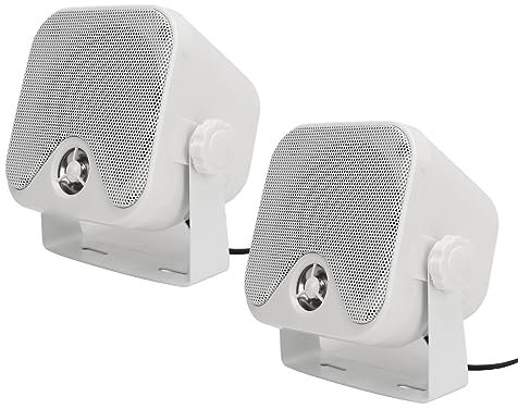 WOOXGEHM 1 Paar 4 Zoll Hochleistungswasserdichte Marine Box Außenlautsprecher, 100 W Außensoundsystem für ATV UTV Traktor Lkws