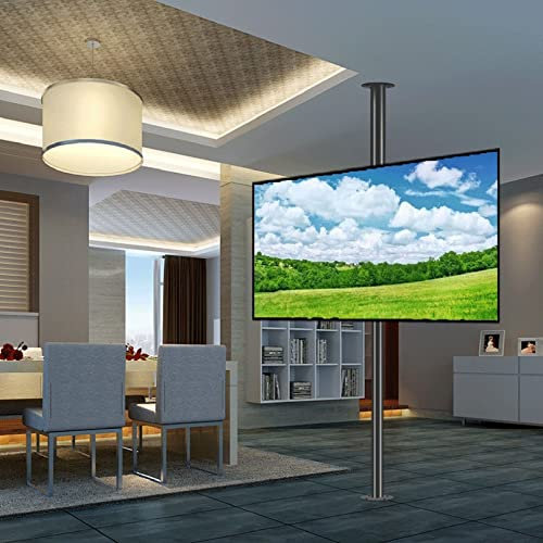 Universelle TV-Ständer-Boden-Teleskophalterung - LCD-TV, 360 Grad drehbarer Rahmen, Bodenständer, Trennwand, drehbarer Rahmen, drehbarer TV-Schrank, drehbarer Sockel