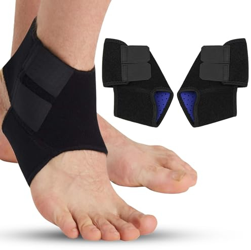 ATEK Ankle Support Brace, Adjustable Non-Slip Ankle Braces, for Sprained Ankle Achilles Tendonitis Plantar Fasciitis Sports Injury Recovery, One Size for Men Women