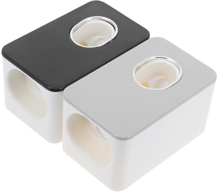 minkissy 2piezas Dispensador Automático De Pasta Dental Exprimidor De Dentífrico Sin Perforación Soporte Para Tubos De Pasta Compatible Color Negro y Gris