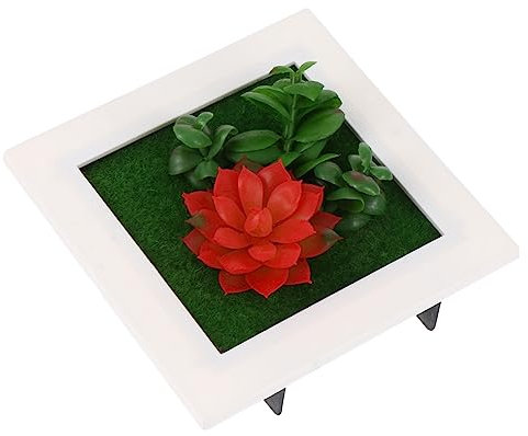 CORHAD 1stück Künstlicher Pflanzenrahmen Mit Sukkulenten- Wandkunst Für Schlafzimmer Und Küche Hängendes Design Für Stilvolle Raumgestaltung