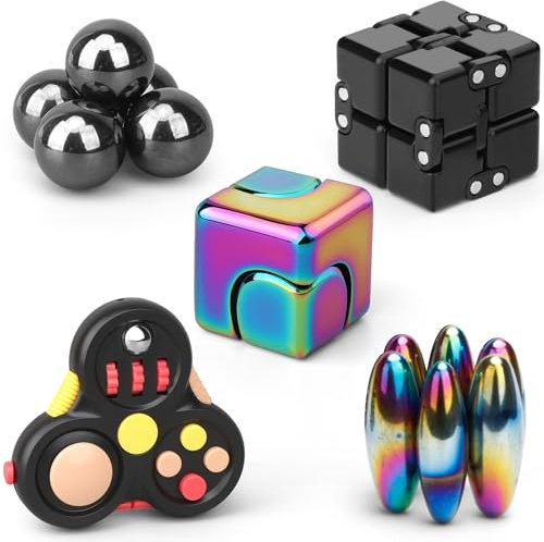 Fidget Spinner Fidget Pad Controller Infinity Cube für Kinder Erwachsene, Metall Finger Hand Spinners Sensorik Spielzeug Stress Angst Relief Geburtstag Geschenk
