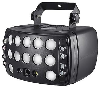 Luces Discoteca, 4 en 1, patrones de lluvia roja, luz LED estroboscópica RGBW, haz Derby, efecto de iluminación de escenario, DJ, discoteca, fiesta, vacaciones, boda, carnaval, lámpara para DJ, decora