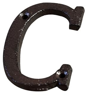 Numéros maison 2,95 pouces avec vis - Numéro porte moderne en métal, chiffres et lettres en fonte, pour boîte aux lettres extérieure, appartement, jardin, chambre, décoration murale(C)
